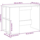  Radni stol boja hrasta sonome 102x50x75 cm konstruirano drvo | shoptok.hr