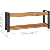  Klupa od masivne tikovine 120 cm - Crna 120 cm | shoptok.hr