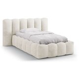 Micadoni bež oblazinjena postelja s prostorom za shranjevanje z letvenim dnom 90x200 cm lupine – | Shoptok.si