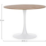 BIZZOTTO Okrogla jedilna miza &amp;oslash; 100 cm Bloom &amp;ndash; Slike