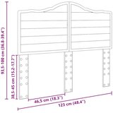 vidaXL Vzglavje z vzglavjem Siva Sonoma 120 cm Konstruiran les | Shoptok.si