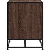  Klupa za cipele smeđi hrast Konstruirano drvo i metal | shoptok.hr