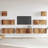  7-dijelni zidni set TV ormarić konstruirano drvo | Eponuda.com
