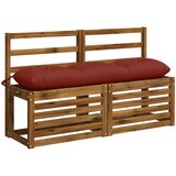 Jastučić za klupu VIANEN 100% poliester Crvena 120 x 30 x 12 cm Slike