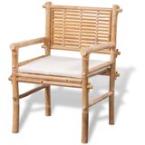  3-dijelni bistro set od bambusa s jastucima | shoptok.hr