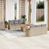  7-dijelni set vrtnih sofa s jastucima bež od poliratana | shoptok.hr