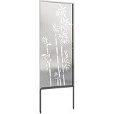 Privatnost u vrtu Cvjetni Srebrno 50 x 140 cm Nehrđajući čelik | shoptok.hr