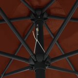  Vrtni suncobran s aluminijskim stupom 270 x 246 cm terakota | shoptok.hr
