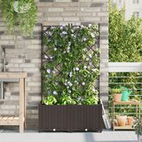 vidaXL Vrtne sadilice Smeđa Plastika 80 x 40 x 143 cm Sadilice Cijene