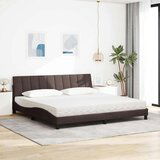  Krevet s madracem tamnosmeđi 200x200 cm od tkanine - Tamno smeđa 200 x 200 cm | shoptok.hr