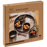 SG SET ZA POSLUŽIVANJE ASTRA 34X5CM STAKLO ZLATNO-SMEĐI SET 6/1 | shoptok.hr