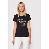 Liu Jo Majica TA2128 JS003 Črna Regular Fit | Shoptok.si