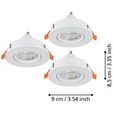 Eglo 902255 - set 3x led ugradno spot svetlo barranco 1xGU10/4,5W/230V belo | Eponuda.com