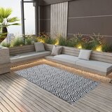  Vanjski tepih ARAKIL bijelo-crni 160 x 230 cm PP | shoptok.hr