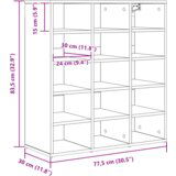 vidaXL Omara za čevlje Betonsko siva 52.5 x 30 x 50 cm Konstruiran les | Shoptok.si