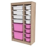 Hanah home višenamenske police montana xs 2D4N8U sonomo white pink | ePonuda.com