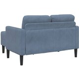 SOFA 2-sjed s ležaljkom u obliku slova L plava 125 cm lan | Eponuda.com