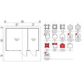 Male kuće Drvena kuća PEDRO B 500 × 350 cm sa šindrom | shoptok.hr