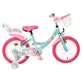 Volare dječji bicikl Unicorn 16″ zelene boje, s dvije ručne kočnice | shoptok.hr