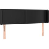  Uzglavlje s ušima crno 147x16x78/88 cm od umjetne kože | shoptok.hr