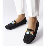 Gemre Black moccasins with leather insole Bertrand Cene