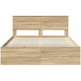  Krevetna konstrukcija s uzglavljem Sonoma hrast 150 x 200 cm Slike