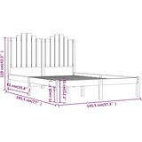  Okvir za krevet od masivne borovine crni 140 x 190 cm | shoptok.hr