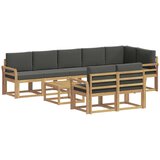 vidaXL Zunanja garnitura za sedenje 9 pcs Bela in antracit Poliester, (5000280997) | Shoptok.si
