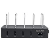 Manhattan 102261 5V/2.4V/34W/držač za telefon Crni USB punjač 4-port | ePonuda.com