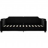  Dnevni krevet crni 100 x 200 cm od tkanine | shoptok.hr