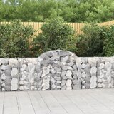vidaXL Obokane gabion košare 12 kosov 200x30x80/100 cm cinkano železo | Shoptok.si