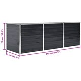  Povišena vrtna gredica antracit 240x80x77 cm pocinčani čelik | shoptok.hr