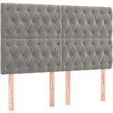  Box spring postelja z vzmetnico LED svetlo siva 180x200cm žamet, (20790591) | Shoptok.si