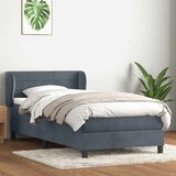 Box Spring krevet s madracem tamno sivi 80x210 cm baršun | shoptok.hr