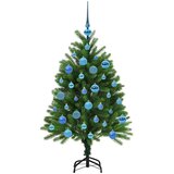 vidaXL Božično drevo med 150 LED z stojalom Zelena 120 cm PE | Shoptok.si