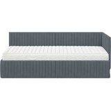  Kutni krevetni okvir s madracem 2 kom. Tamnosiva 90 x 190 cm | Shoptok.si