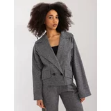 Fashion Hunters Black-and-gray melange jacket from the set