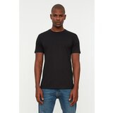 Trendyol Black Men's Basic 100% Cotton Regular Fit Crew Neck T-Shirt Cene