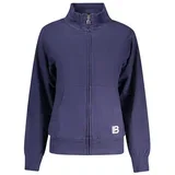 ŽENSKI PLAVI DUŽI SWEATSHIRT S PATENTNIM ZATVARAČEM