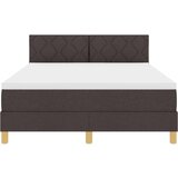 vidaXL Vzmetnica na okvirju s temno rjavo 160 x 200 cm tkanina, (22082695) | Shoptok.si