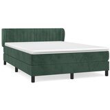  Box spring postelja z vzmetnico temno zelen 140x190 c | Shoptok.si