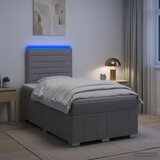  LED okvir za krevet s madracem Svjetlosiva 120 x 200 cm Tkanina | shoptok.hr