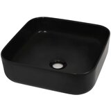 Maison Chic Keramični Umivalnik - Kopalna umivalnik - Lavabo kvadratne oblike črne barve 38x38x13,5 cm, (21684738) Cene