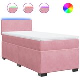  Box spring krevet s madracem ružičasti 90x190 cm baršunasti | shoptok.hr