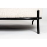 White Label Kremno bela sedežna garnitura iz tkanine bouclé 125 cm Polly – | Shoptok.si