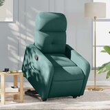  Naslonjač na podizanje od tkanine tamnozeleni | shoptok.hr