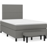  box spring s madracem tamnosivi 120 x 190 cm tkanina | shoptok.hr
