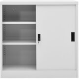  Uredski ormarić s kliznim vratima svjetlosivi 90x40x90 cm čelik | shoptok.hr