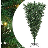  Umjetna božićna jelka naopako s setom kuglica Zelena 180 cm PVC | shoptok.hr