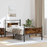 vidaXL Okvir kreveta bez madraca dimljena boja hrasta 80x200 cm drveni | shoptok.hr